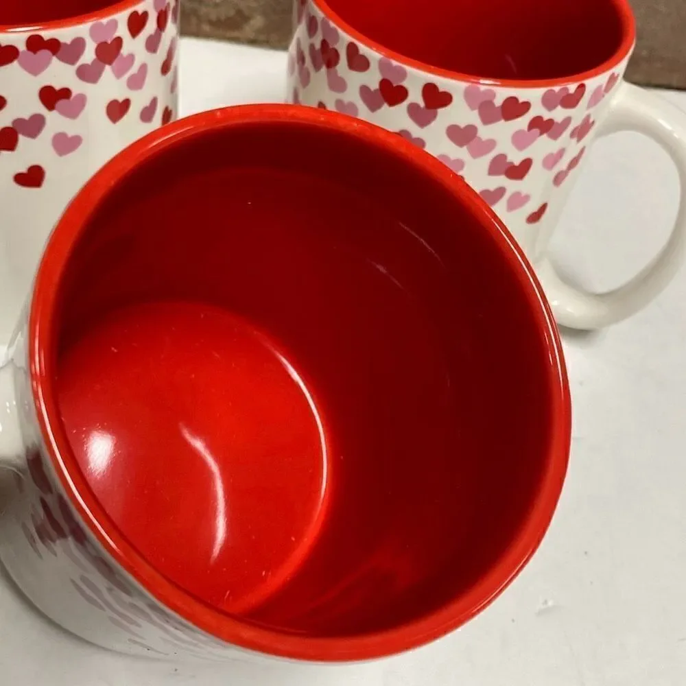 Ceramic Season Of Love Heart Mugs Set of 3 NEW - Picture 2 of 3